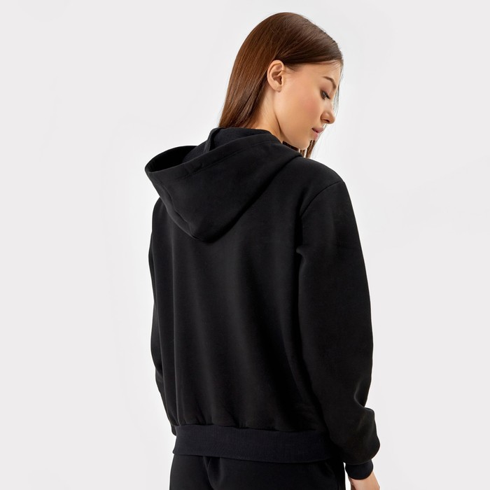 фото Толстовка женская начёс, цвет черный, размер 52 mark formelle