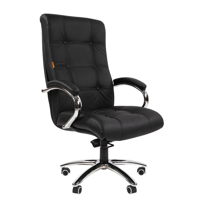 Кресло руководителя Chairman 424 N кожа, черный кресло руководителя chairman 408 кожа pu коричневый