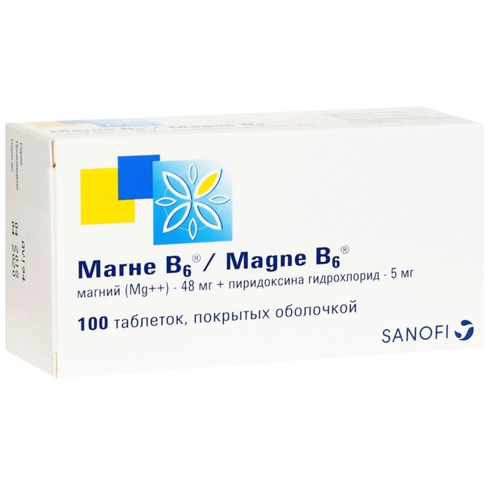 

Магне В6 таблетки, покрытые оболочкой №100