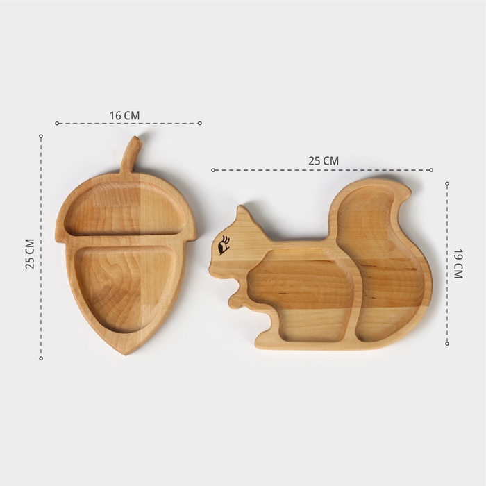 

Подарочный набор деревянной посуды Adelica «Белка с орехом», менажницы: белка 25×19 см, орех 25×16 см, масло 100 мл, магнит в подарок