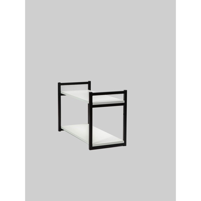 

Полка Frame, 670×290×408 мм, ЛДСП / металл, цвет белое тиснение / чёрный