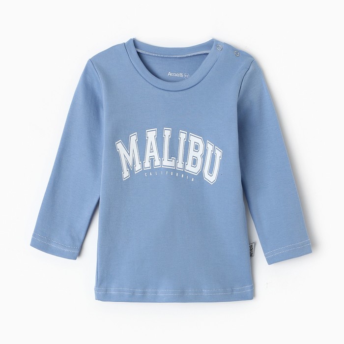 Лонгслив детский, цвет голубой, рост 86 см