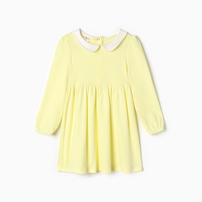 Платье для девочки «Малышка», цвет светло-жёлтый, рост 116 см футболка для девочки see you цвет светло жёлтый рост 116 122см