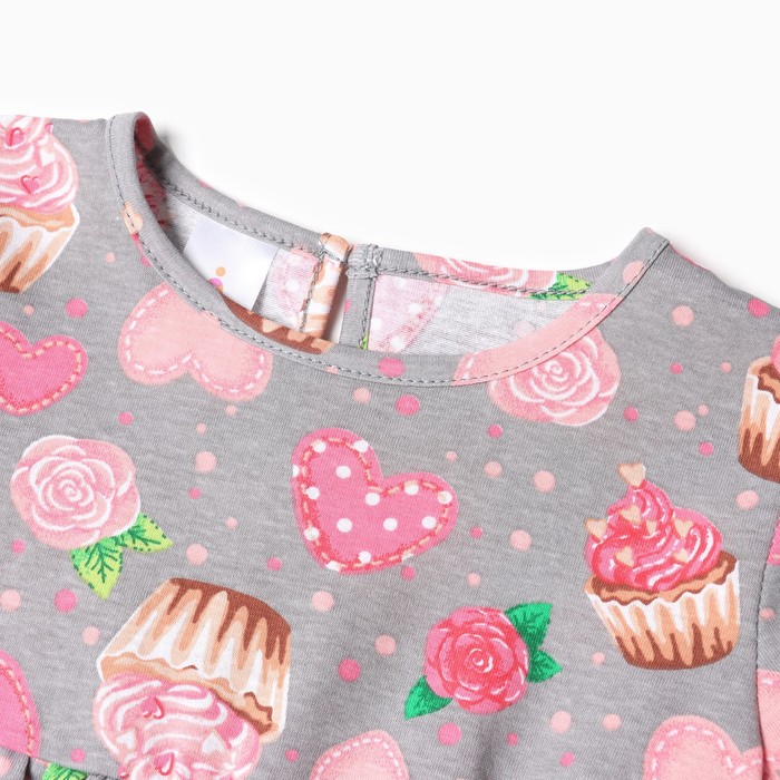 

Платье для девочки «Ульяна», цвет серый, рост 116 см