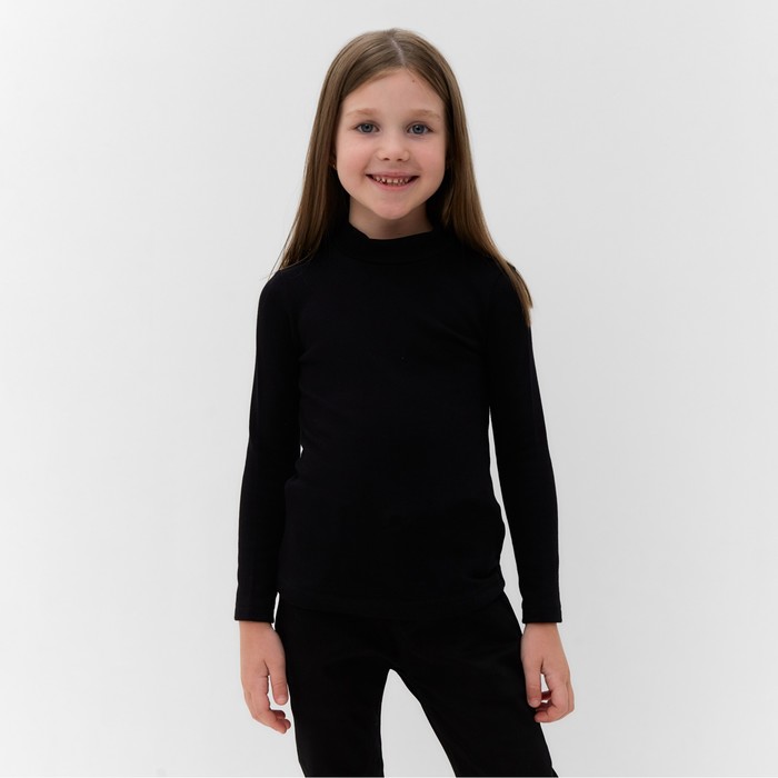Джемпер для девочки (Термо), цвет чёрный, рост 110-116
