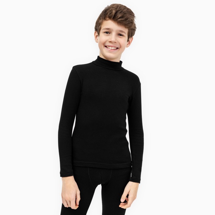Джемпер для мальчика (Термо), цвет чёрный, рост 110-116