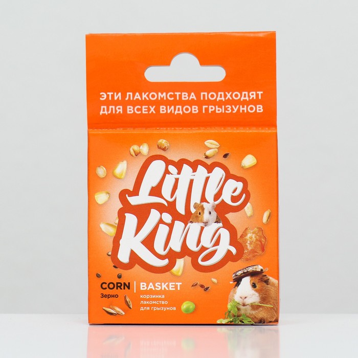 

Лакомство Little King для грызунов (корзинка зерновая), картонная упаковка 40-45 г