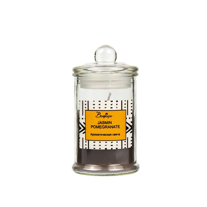 Свеча ароматическая в стекле JASMINE POMEGRANATE, 6×11 см свеча ароматическая в стекле white jasmine 10×18 см