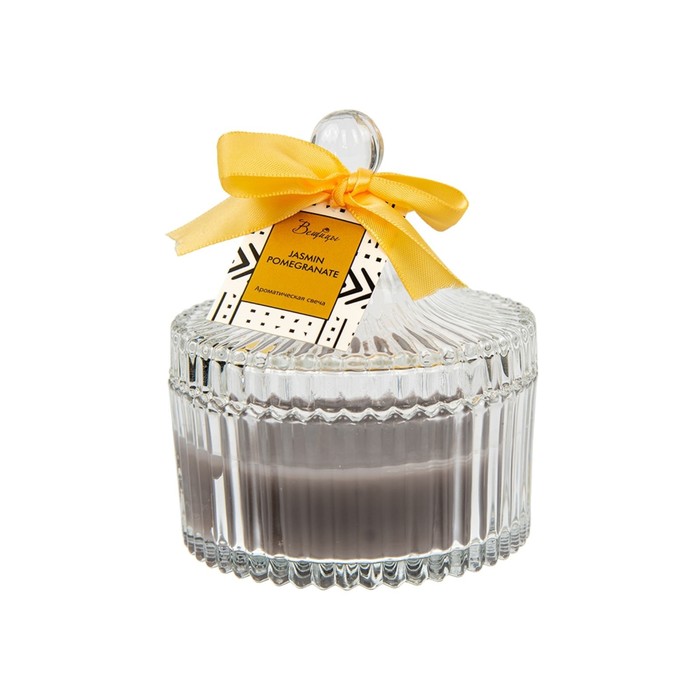 Свеча ароматическая в стекле JASMINE POMEGRANATE, 10.5×12 см свеча ароматическая в стекле white jasmine 10×18 см