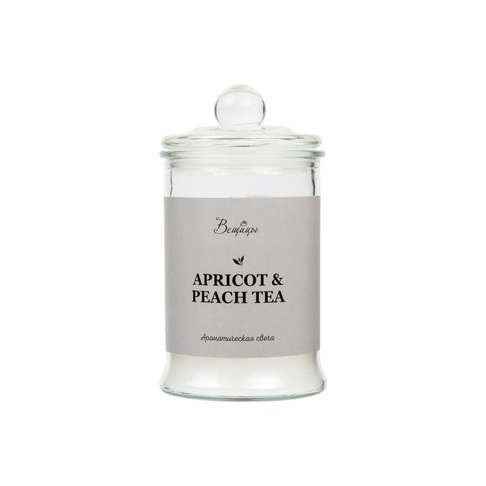 Свеча ароматическая в стекле APRICOT & PEACH, 10×18 см свеча ароматическая в стекле white jasmine 10×18 см