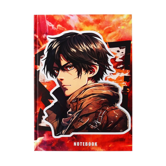 Колледж-тетрадь в твердой обложке 7БЦ А4 120 листов Аниме Парень блок в клетку матовая ламинация ВЫБОРОЧНЫЙ ЛАК 172₽