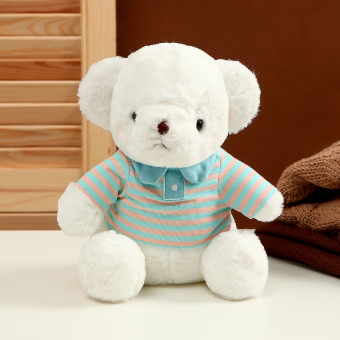 Мягкая игрушка «Белый медведь» в голубой кофте, 26 см мягкая игрушка медведь в кофте