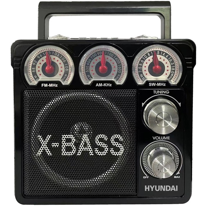 Радиоприемник настольный Hyundai H-SRS104 черный USB SD/microSD радиоприемник настольный hyundai h srs104 черный usb sd microsd