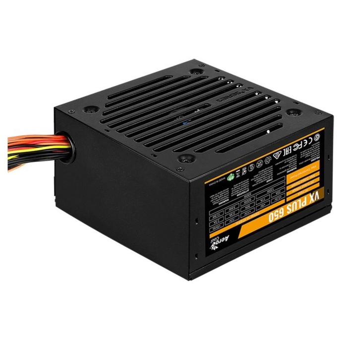 Блок питания Aerocool ATX 650W VX PLUS 650W (24+4+4pin) 120mm fan 3xSATA RTL блок питания silverstone sst st50f es230 500 вт чёрный atx v2 31 active pfc 120mm fan 80 plus