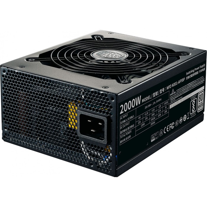 

Блок питания Cooler Master ATX 2000W M2000 80+ platinum (24+8+4+4pin) APFC 135mm fan 12xSATA 10044