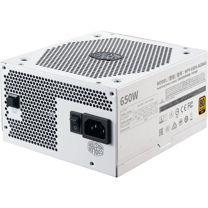 

Блок питания Cooler Master ATX 650W V Gold V2 White Case 80+ gold (24+8+4+4pin) APFC 135mm f 10044