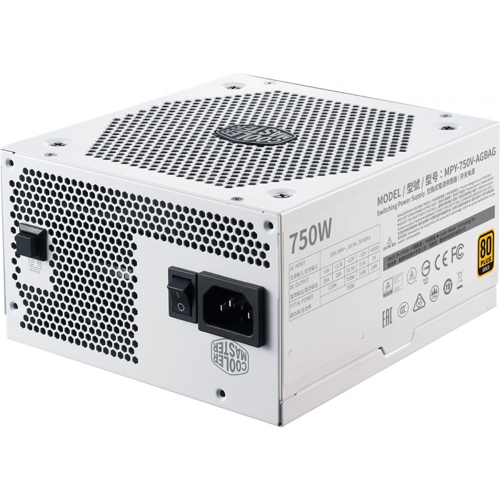 

Блок питания Cooler Master ATX 750W V Gold V2 WHITE CASE 80+ gold (24+8+4+4pin) APFC 135mm f 10044