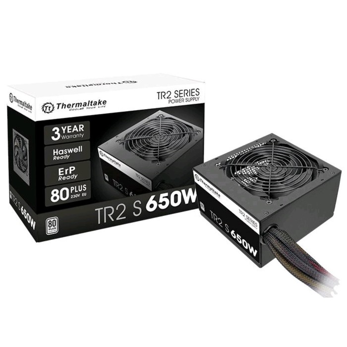 цена Блок питания Thermaltake ATX 650W TR2 S 80+ (24+4+4pin) APFC 120mm fan 5xSATA RTL