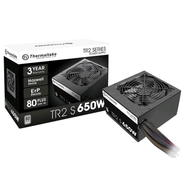 Блок питания Thermaltake ATX 650W TR2 S 80+ (24+4+4pin) APFC 120mm fan 5xSATA RTL блок питания formula atx 750w fx 750 20 4pin apfc 120mm fan 7xsata rtl