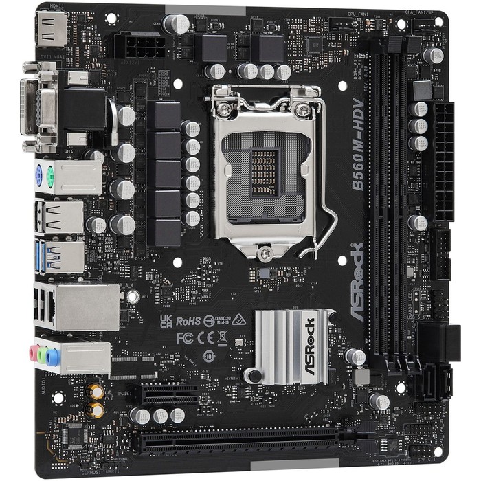 

Материнская плата Asrock B560M-HDV R3.0 Soc-1200 Intel B560 2xDDR4 mATX AC`97 8ch(7.1) GbLAN 10044