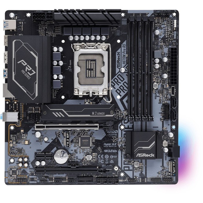 

Материнская плата Asrock H670M PRO RS Soc-1700 Intel H670 4xDDR4 mATX AC`97 8ch(7.1) GbLAN R 10044