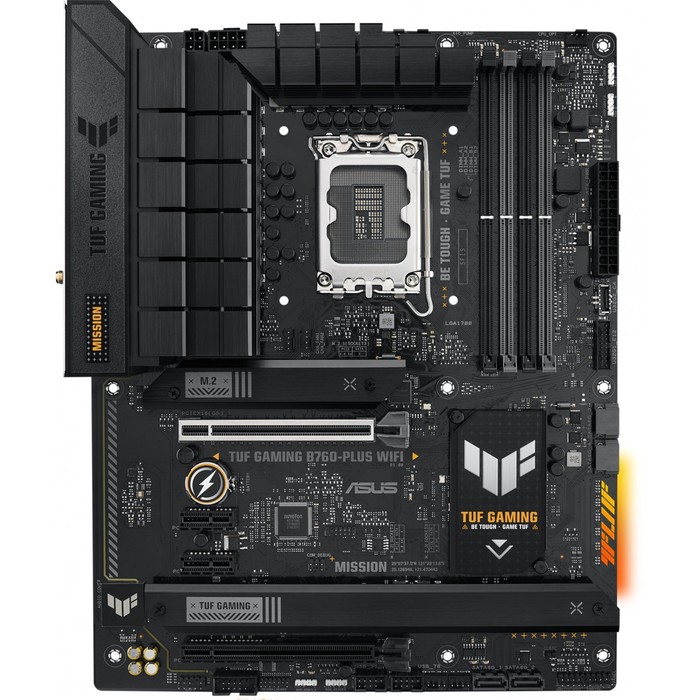 Материнская плата Asus TUF GAMING B760-PLUS WIFI Soc-1700 Intel B760 4xDDR5 ATX AC`97 8ch(7. 10044 материнская плата gigabyte b760m gaming ddr4 soc 1700 intel b760 2xddr4 matx ac 97 8ch 7 1 2 5gg raid vga hdmi dp