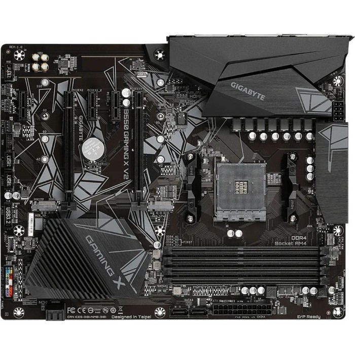 Материнская плата Gigabyte B550 GAMING X V2 Soc-AM4 AMD B550 4xDDR4 ATX AC`97 8ch(7.1) GbLAN 10044 материнская плата gigabyte b550 gaming x v2 1 1 am4 atx