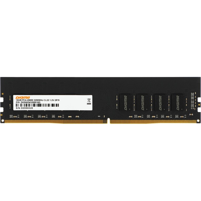 

Память DDR4 16GB 3200MHz Digma DGMAD43200016D RTL PC4-25600 CL22 DIMM 288-pin 1.2В dual rank 10044
