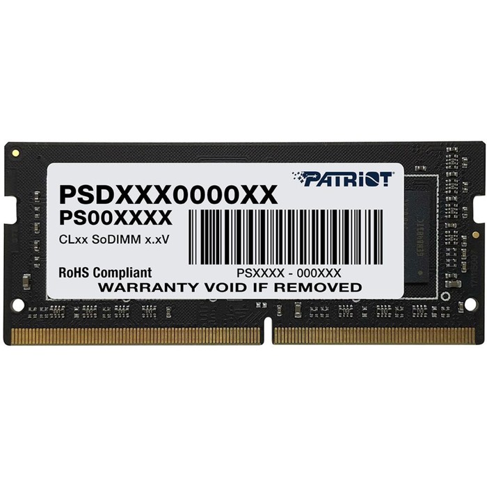Память DDR4 8GB 3200MHz Patriot PSD48G320081S Signature RTL PC4-25600 CL22 SO-DIMM 260-pin 1 10044 оперативная память для ноутбука 16gb 1x16gb pc4 25600 3200mhz ddr4 so dimm cl22 qumo qum4s 16g3200p22