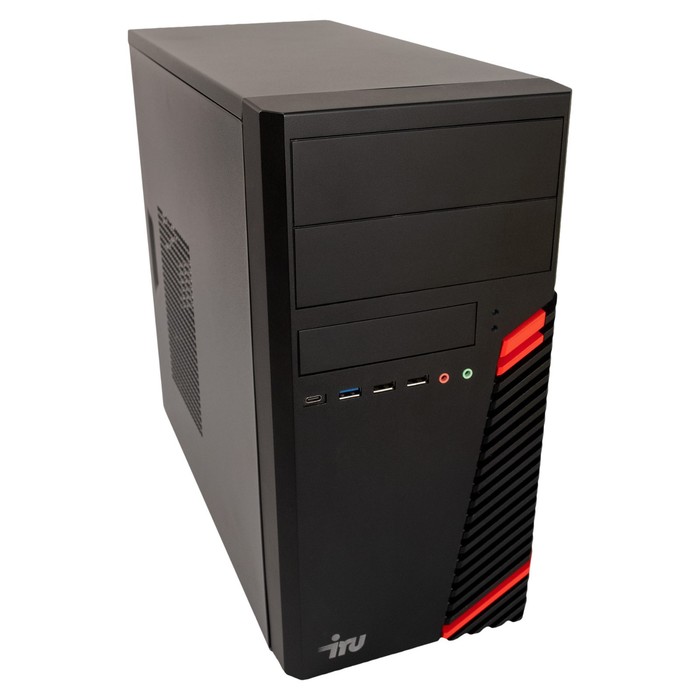 

ПК IRU Home 310H5SM MT i5 11400F (2.6) 8Gb SSD256Gb GT1030 2Gb Free DOS GbitEth 500W черный 100451
