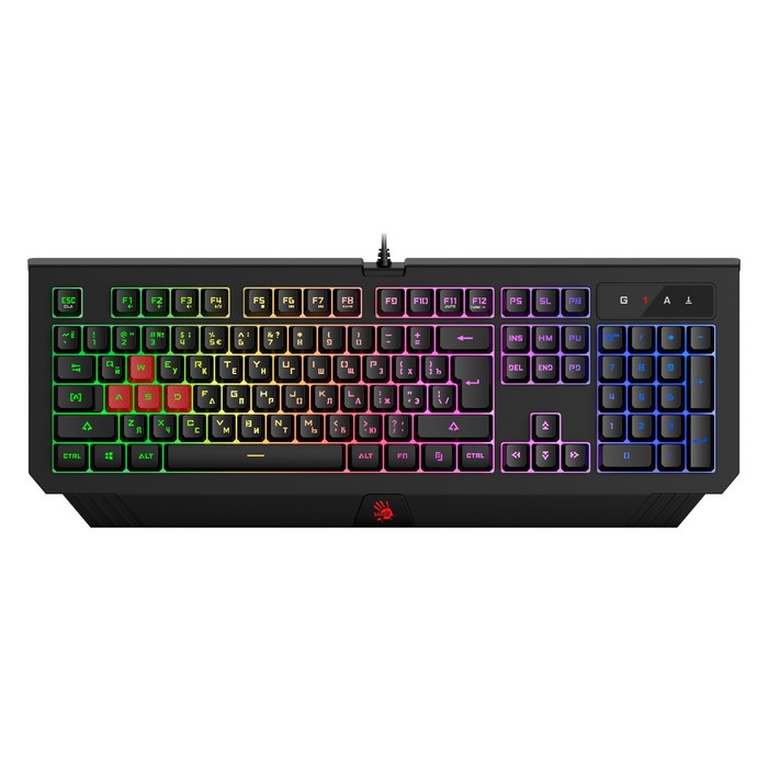 

Клавиатура A4Tech Bloody B120N черный USB Multimedia for gamer LED (подставка для запястий) 100458