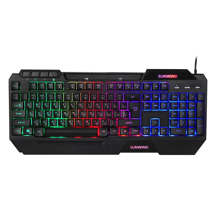 Клавиатура SunWind SW K515G черный USB Multimedia for gamer LED