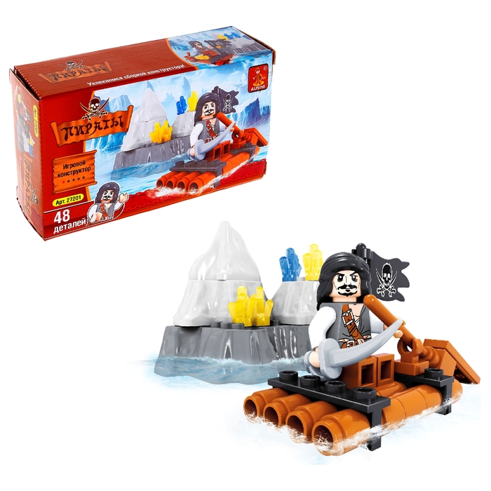 Конструктор «Пират на плоту», 48 деталей