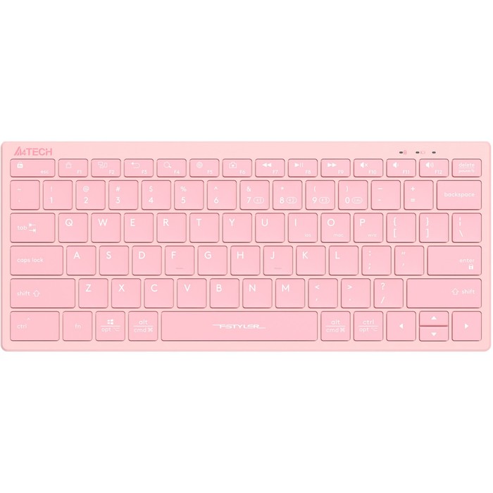 цена Клавиатура A4Tech Fstyler FBX51C розовый USB беспроводная BT/Radio slim Multimedia (FBX51C P 10045