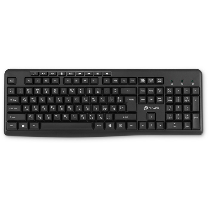 

Клавиатура Оклик K225W черный USB беспроводная Multimedia (1875232)