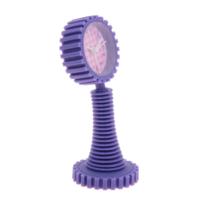 Будильник детский "Шестеренка на пружине", фиолетовый, 13х5 см