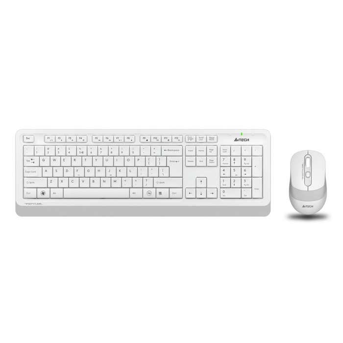 цена Клавиатура + мышь A4Tech Fstyler FG1010 клав:белый/серый мышь:белый/серый USB беспроводная M 10046