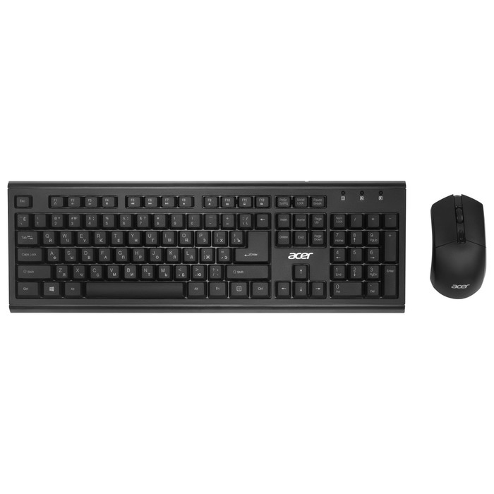 Клавиатура + мышь Acer OKR120 клав:черный мышь:черный USB беспроводная (ZL.KBDEE.007) цена и фото