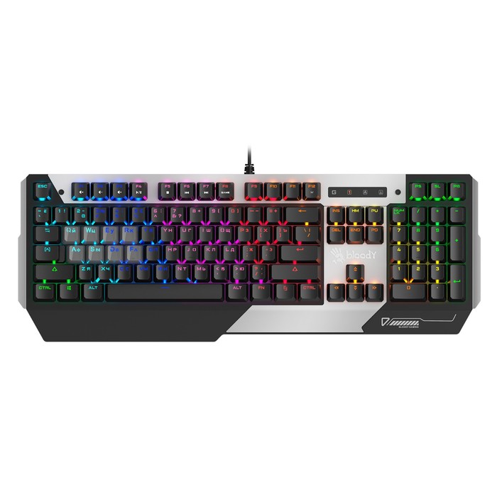 

Клавиатура A4Tech Bloody B865R механическая серый/черный USB for gamer LED