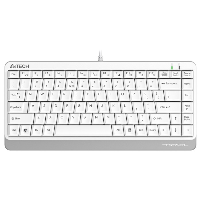 Клавиатура A4Tech Fstyler FKS11 белый/серый USB клавиатура a4tech fstyler fks11 белый