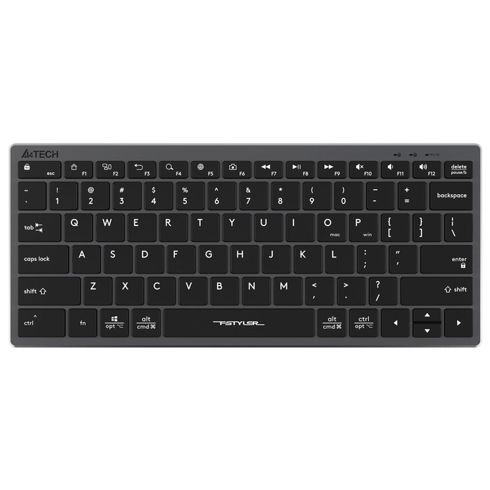 цена Клавиатура A4Tech Fstyler FX51 серый USB slim Multimedia (FX51 GREY)