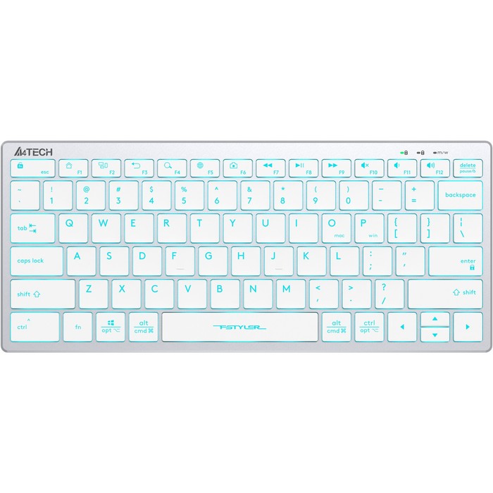 

Клавиатура A4Tech Fstyler FX61 белый USB slim LED (FX61 WHITE)