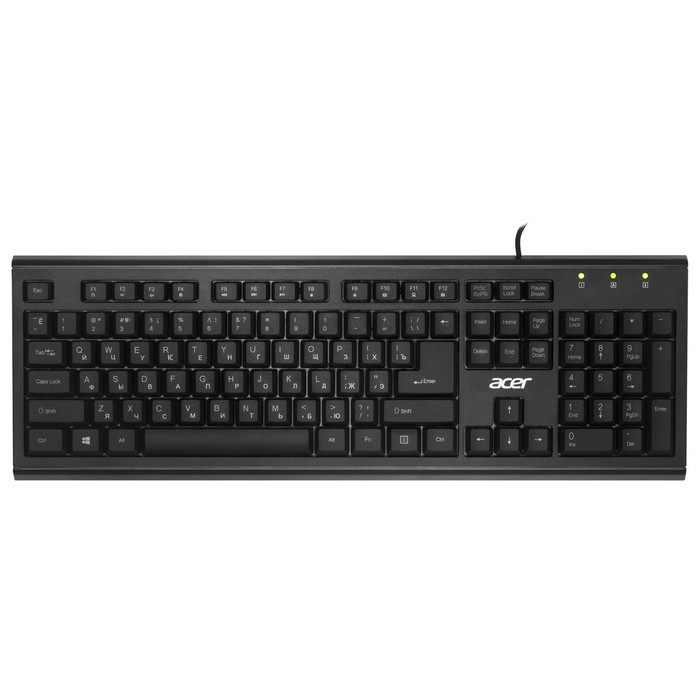 Клавиатура Acer OKW120 черный USB (ZL.KBDEE.006) цена и фото
