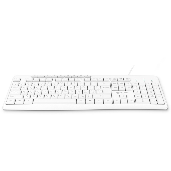 Клавиатура Оклик 305M белый USB Multimedia (1875227) клавиатура оклик 305m белый usb multimedia 1875227