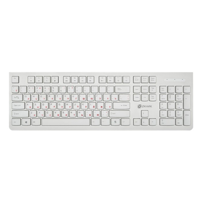 

Клавиатура Оклик 505M белый USB slim