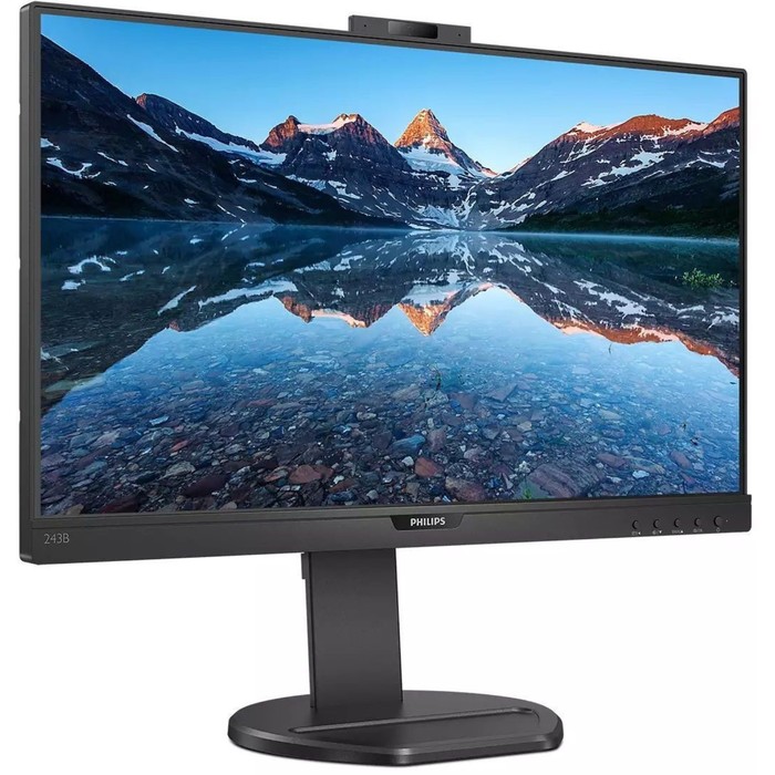 

Монитор Philips 23.8" 243B9H черный IPS LED 4ms 16:9 HDMI M/M Cam матовая HAS Piv 250cd 178г 10046