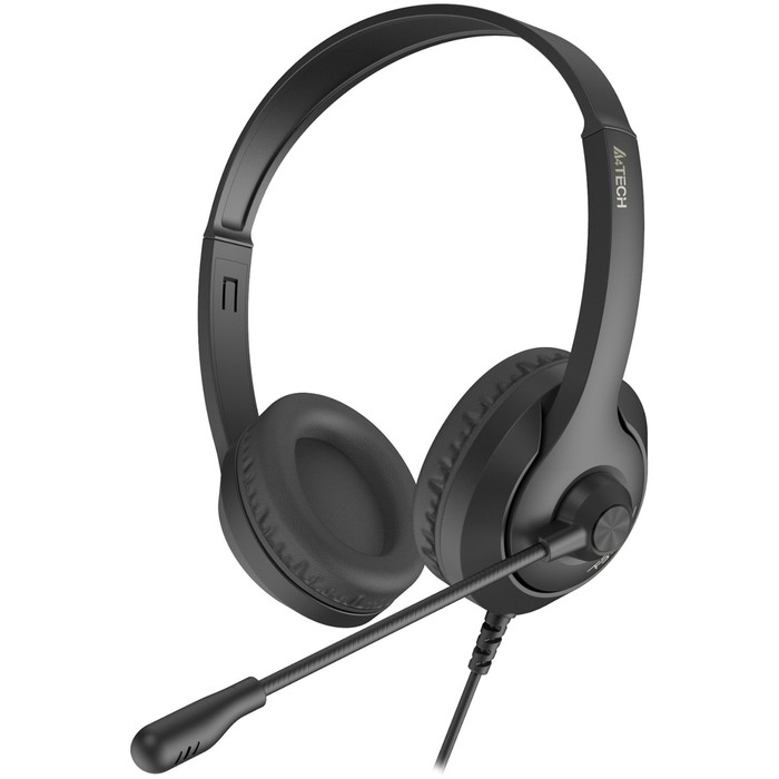 цена Наушники с микрофоном A4Tech Fstyler FH100 черный 2м накладные оголовье (FH100 (STONE BLACK) 10046