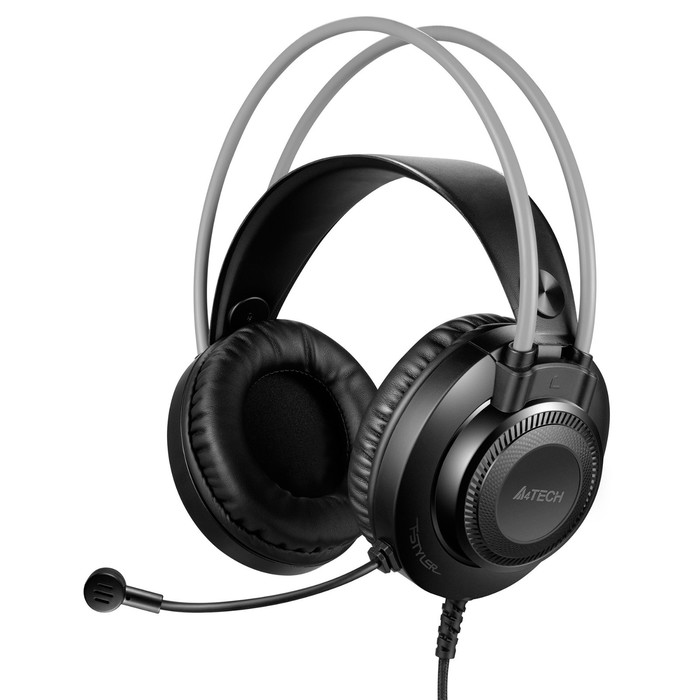 цена Наушники с микрофоном A4Tech Fstyler FH200i серый 1.8м накладные оголовье (FH200I GREY)