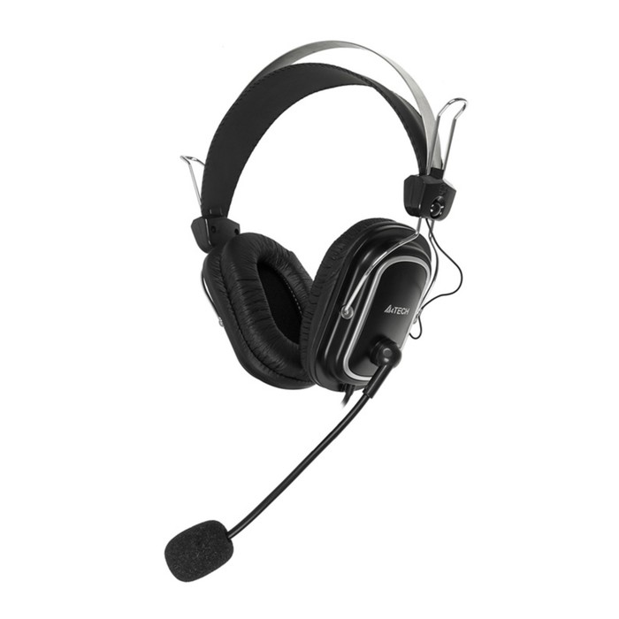 

Наушники с микрофоном A4Tech HS-50 черный 2.5м мониторные оголовье