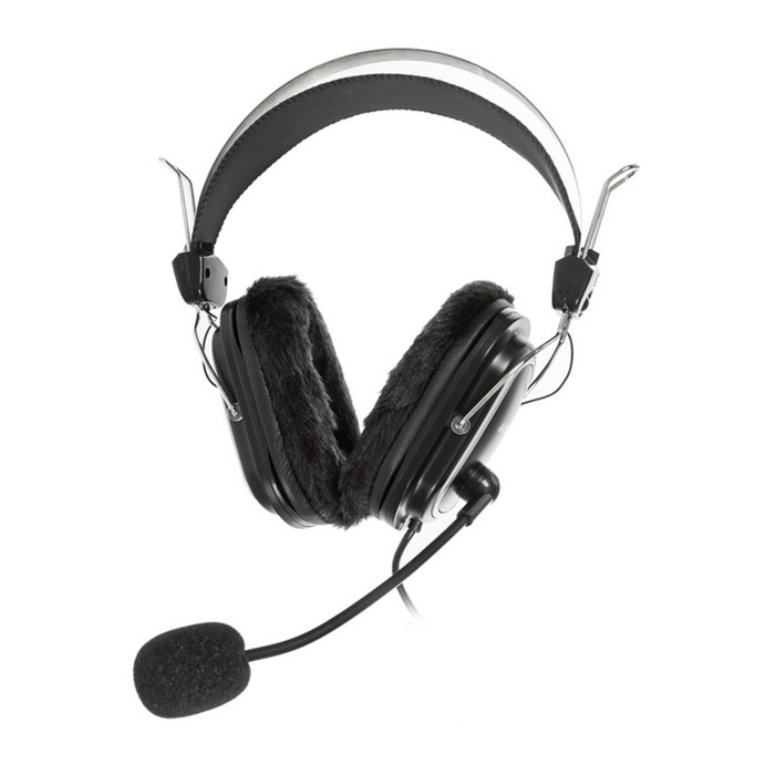 Наушники с микрофоном A4Tech HS-60 черный 2.5м мониторные оголовье наушники с микрофоном a4tech hs 10 черный 2м накладные оголовье hs 10 3 5mm plug black